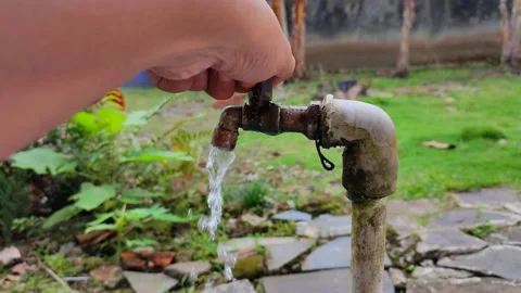 Running water faucet Video stock 210991759
