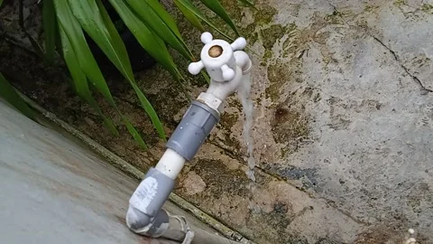 Running water faucet Stock Footage 220635161