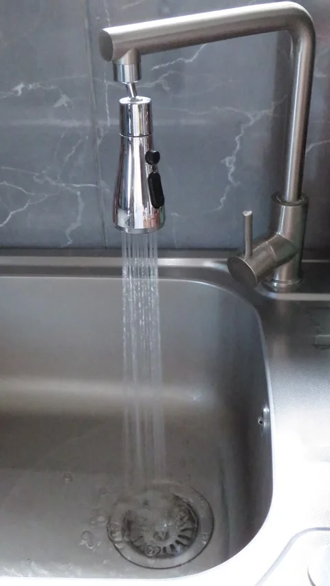 Running Water from a Kitchen Tap 4K Vertical Video 스톡 동영상 332156247