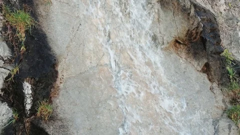 Running Water on Rock Stock Footage 123773007