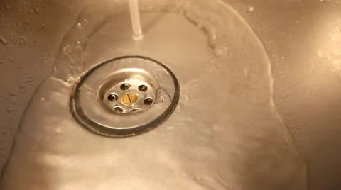 Running Water in Sink Stock Footage 22027435
