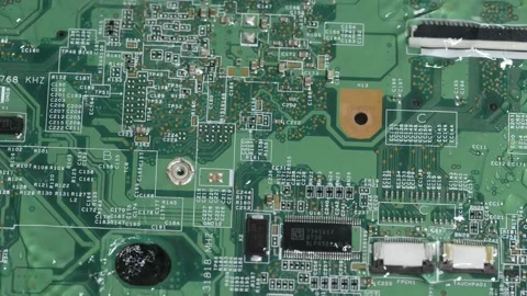 Running water through Printed circuit board. Stock Footage 221064979