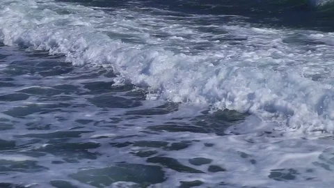 Running wave. The sea, Cyprus. Video stock 84922507