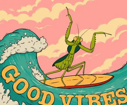 Running on the waves Illustration