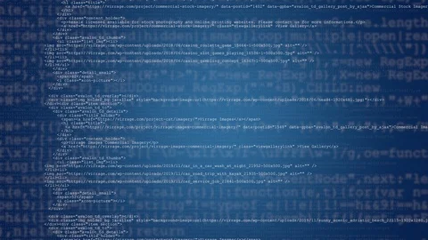 Running Website Source Codes as Many Layers. Stock Footage 122765504