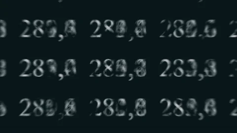 Running White Numbers Stock Footage 93304689