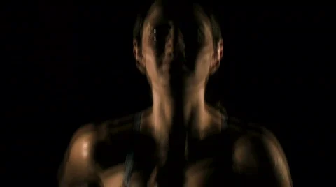 Running woman wide - HD Stock Footage