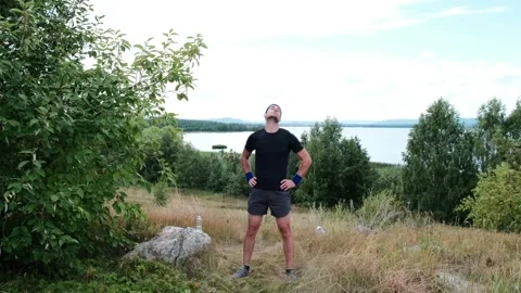 Running in the woods Stock Footage 248162259