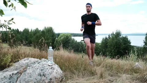 Running in the woods Stock Footage 248162266