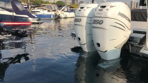 Running yacht engine Stock Footage 144337797