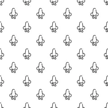 Runny nose icon pattern showing allergy cold symptoms Illustrazione stock