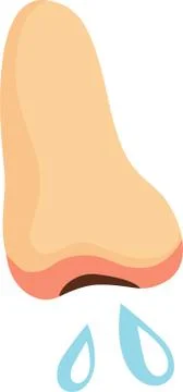 Runny nose vector icon. Stock Illustration