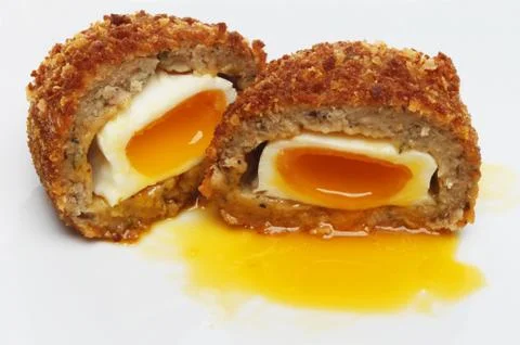 Runny Scotch egg Stock Photos