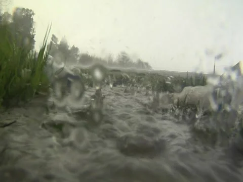 Runoff in the Rain Video stock 610009