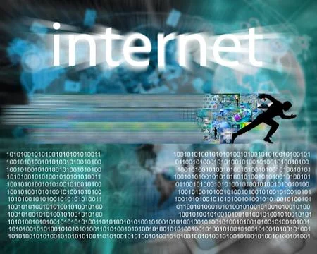 Runs through the internet Stockillustratie