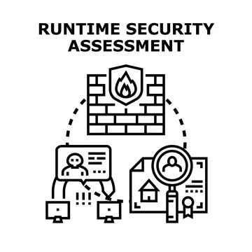 Runtime security assessment examining digital information for protection Ilustración de archivo