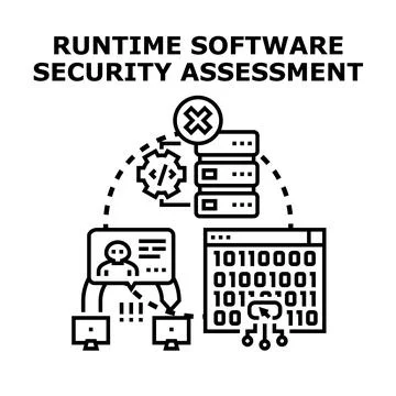 Runtime software security assessment identifying vulnerabilities in systems イラスト素材