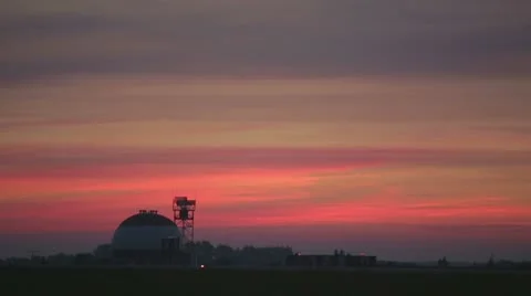 Runway airfield Stock Footage