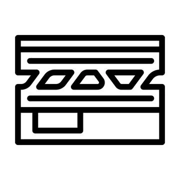 Runway airport line icon vector illustration Stock Illustration