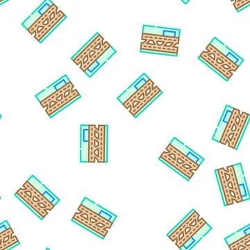 Runway airport vector seamless pattern Stock Illustration