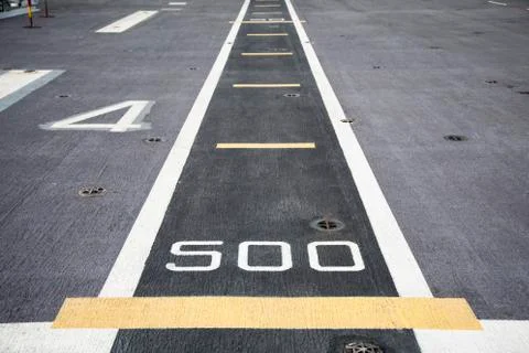 Runway on the deck Stock Photos