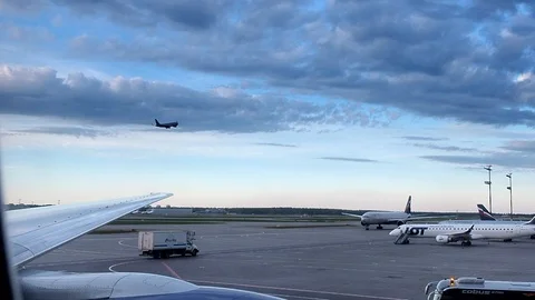 On the runway Stock Footage 106290105