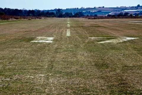 Runway on grass Stock Photos
