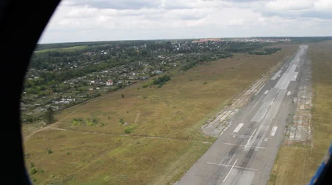 Runway of the Helicopter. View from Inside Video stock 34277783