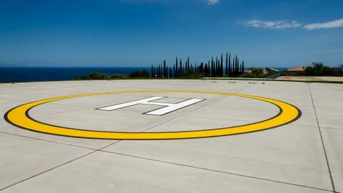 Runway for helicopters Stock Photos