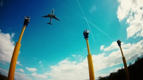 Runway Lights Stock Footage 75075453