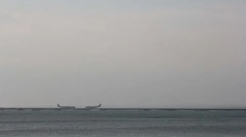 The Runway in the Ocean Stock Footage 67532655