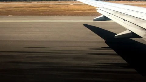 Runway takeoff airplane Stock Footage 123698452