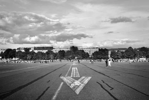 Runway Tempelhoferfeld 스톡 사진