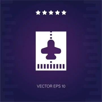 Runway vector icon Stock Illustration