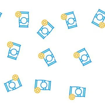 Ruote pasta vector seamless pattern Stock Illustration