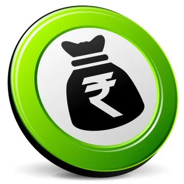 Rupee 3d icon Stock Illustration