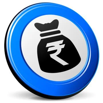 Rupee bag icon Stock Illustration