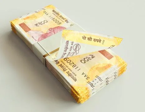Rupee Cash Note Wad Stock Photos