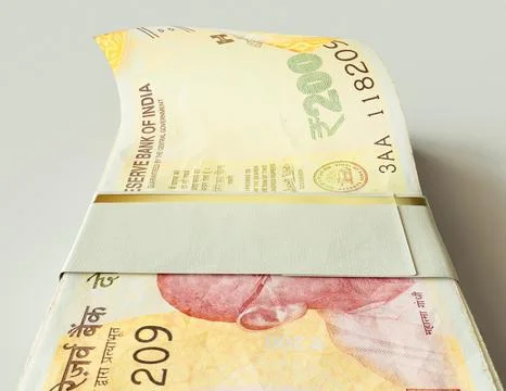 Rupee Cash Note Wad Stock Photos