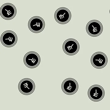 Rupee coin glyph vector seamless pattern Stock Illustration