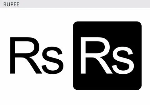 Rupee currency symbol Stock Illustration