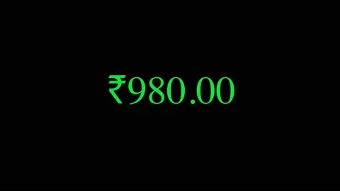 Rupee growth timer up to 1000000, One million Rupee Money Countdown. Stock Footage 234299151