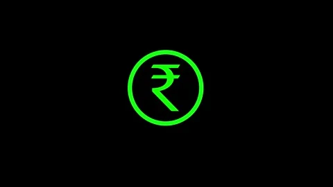 Rupee icon animated video Stock Footage 295032079