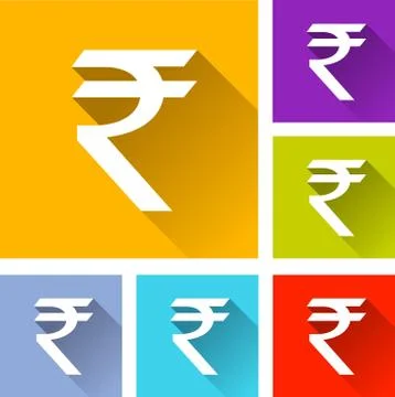 Rupee icons Stock Illustration