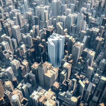 Rupee office tower concept Illustrazione stock