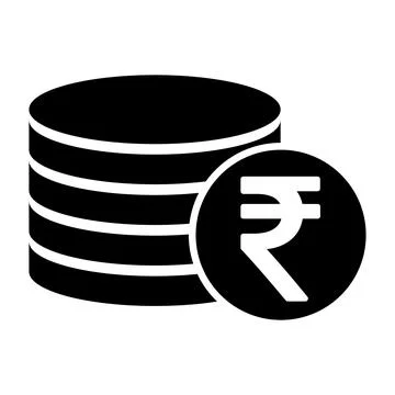 Rupee stack coin, flat icon money design, cash sign vector illustration Stock Illustration