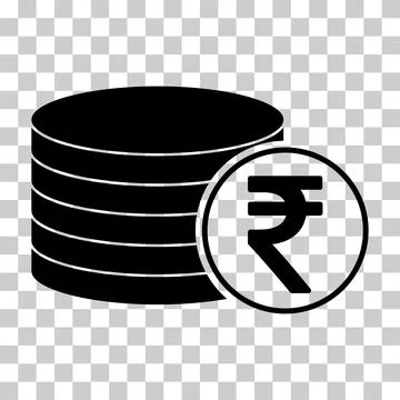 Rupee stack coin, flat icon money design, cash sign vector illustration Stock Illustration