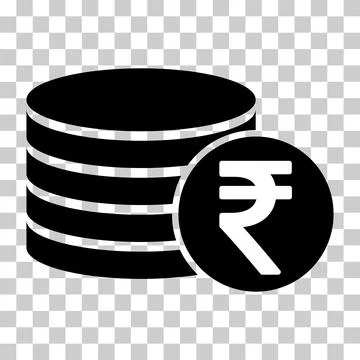 Rupee stack coin, flat icon money design, cash sign vector illustration Illustrazione stock