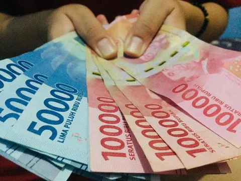 Rupiah banknotes. Stock Photos