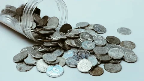 Rupiah coins Stock Footage 219023499